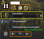 TR HESAP+FACEİT+ 3 MADALYA 15 WİN 190 SAAT