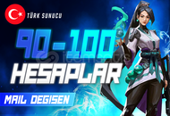 TR I 90-100 SKİN MAİL DEĞİŞEN VALORANT HESAPLAR