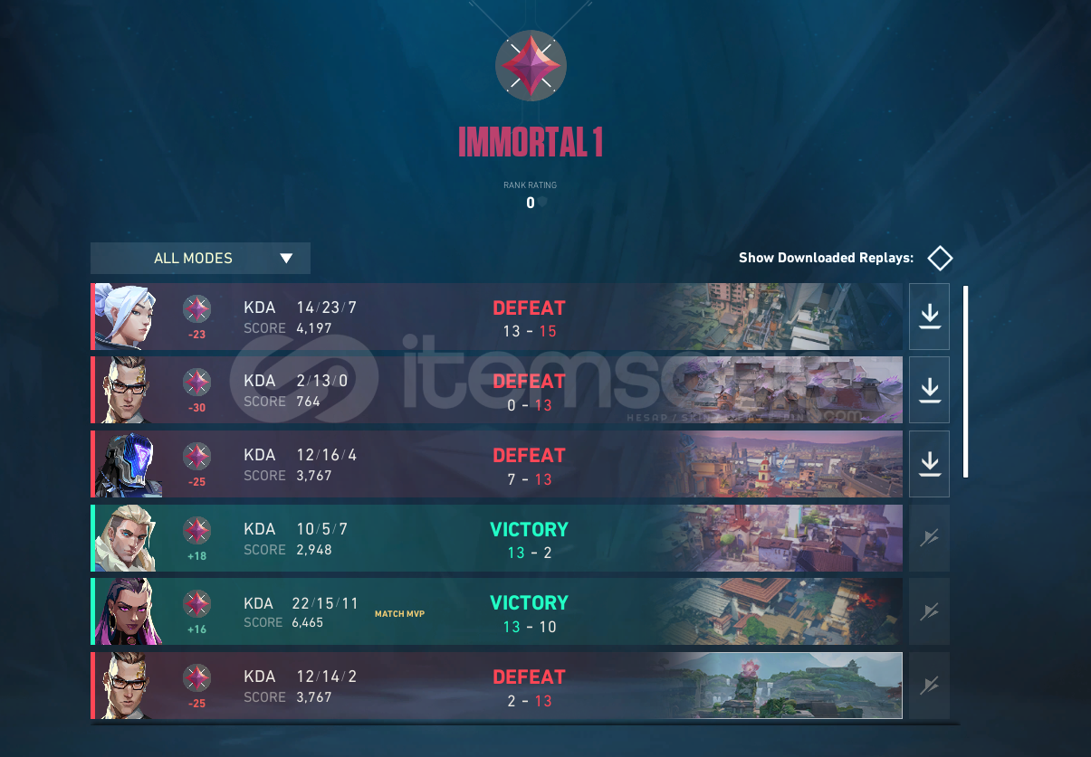 TR - İMMORTAL - MAİL DEĞİŞEN - YÜKSEK MMR  TR - İMMORTAL - MAİL DEĞİŞEN - YÜKSEK MMR