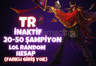 ✨[TR] İNAKTİF 20-50 CHAMP LOL RANDOM HESAP✨