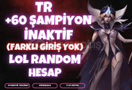 ✨[TR] İNAKTİF +60 CHAMP LOL RANDOM HESAP✨