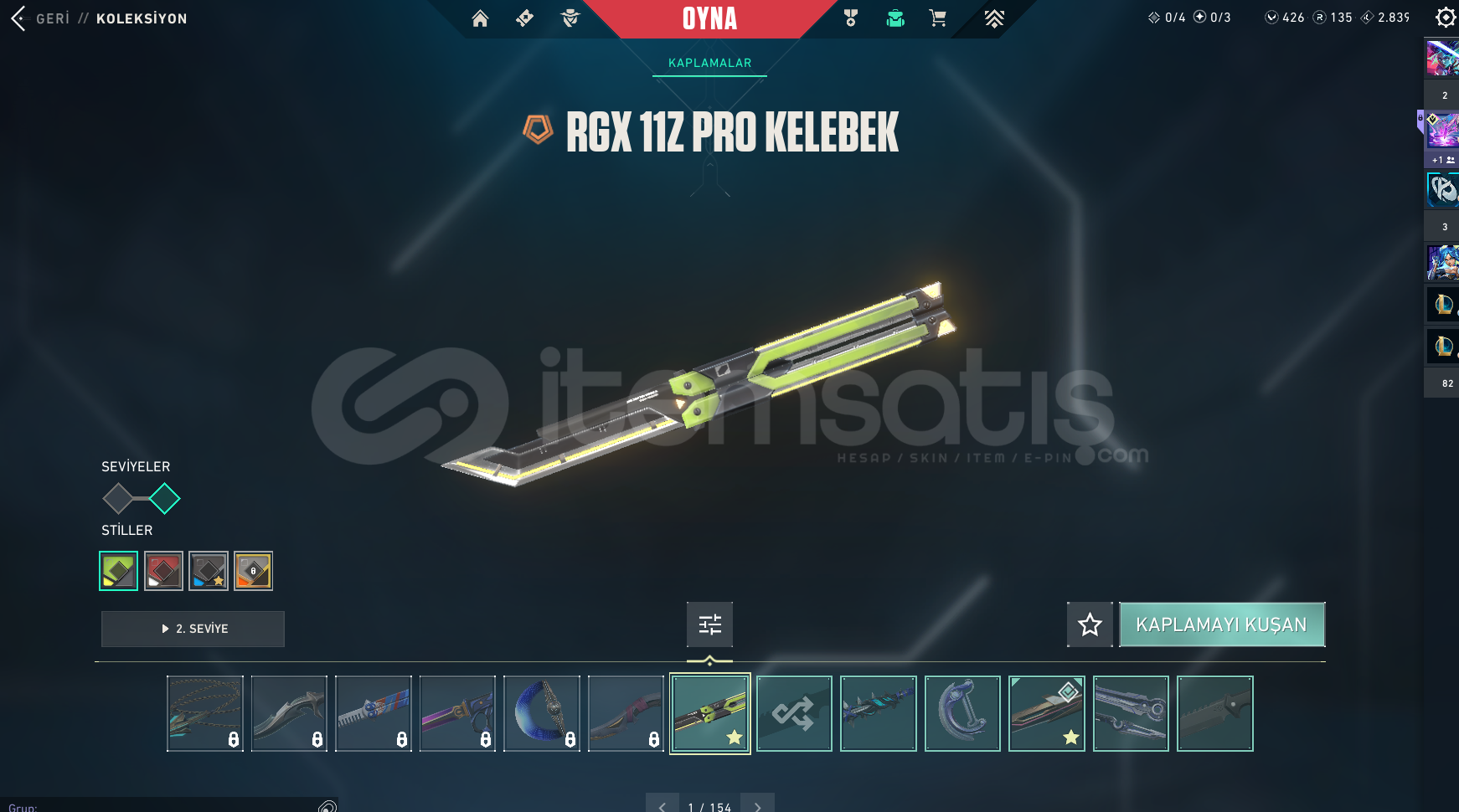 TR / RGX 11Z PRO KELEBEK / VANDAL DOLUSU MAİLLİ TR / RGX 11Z PRO KELEBEK / VANDAL DOLUSU MAİLLİ