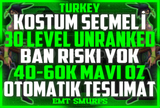 ✨TR [KOSTÜM SEÇMELİ] UNRANKED 40-60K MAVİ ÖZ