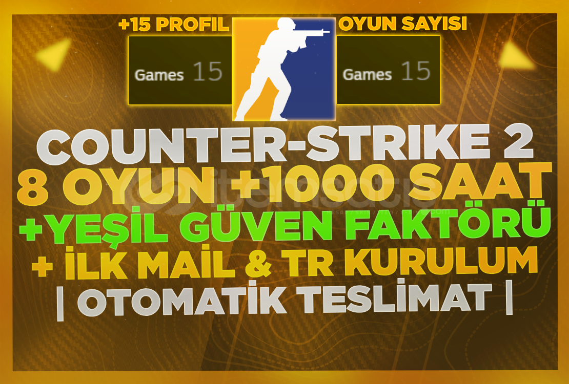 ⭐(TR KURULUM) İLK MAİLLİ CS2 +1000 SAAT 8 OYUN⭐ ⭐(TR KURULUM) İLK MAİLLİ CS2 +1000 SAAT 8 OYUN⭐