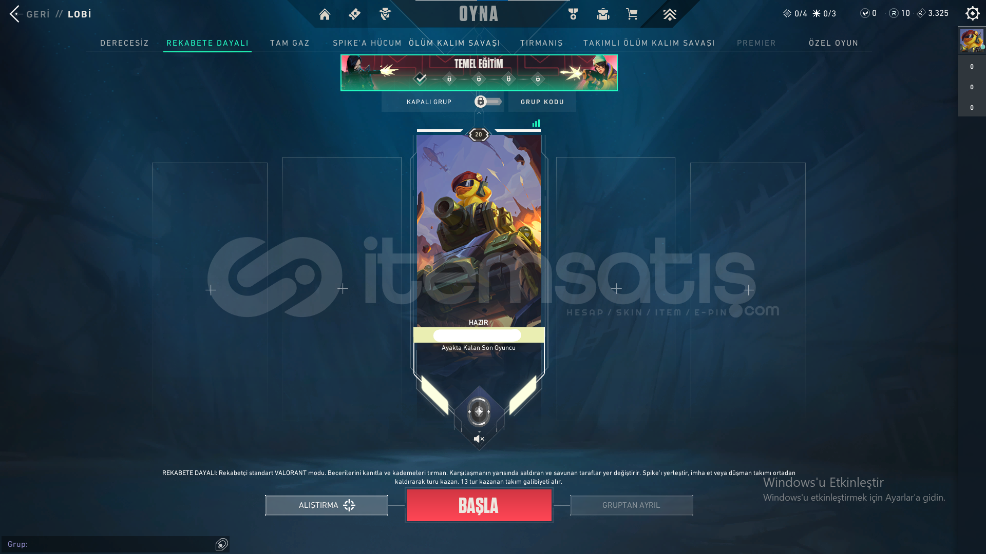 TR MAİL DEĞİŞEN DEMİR 3 HESAP (DÜŞÜK MMR) TR MAİL DEĞİŞEN DEMİR 3 HESAP (DÜŞÜK MMR)