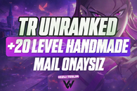 ⭐TR MAIL ONAYSIZ HANDMADE UNRANKED +20 LEVEL
