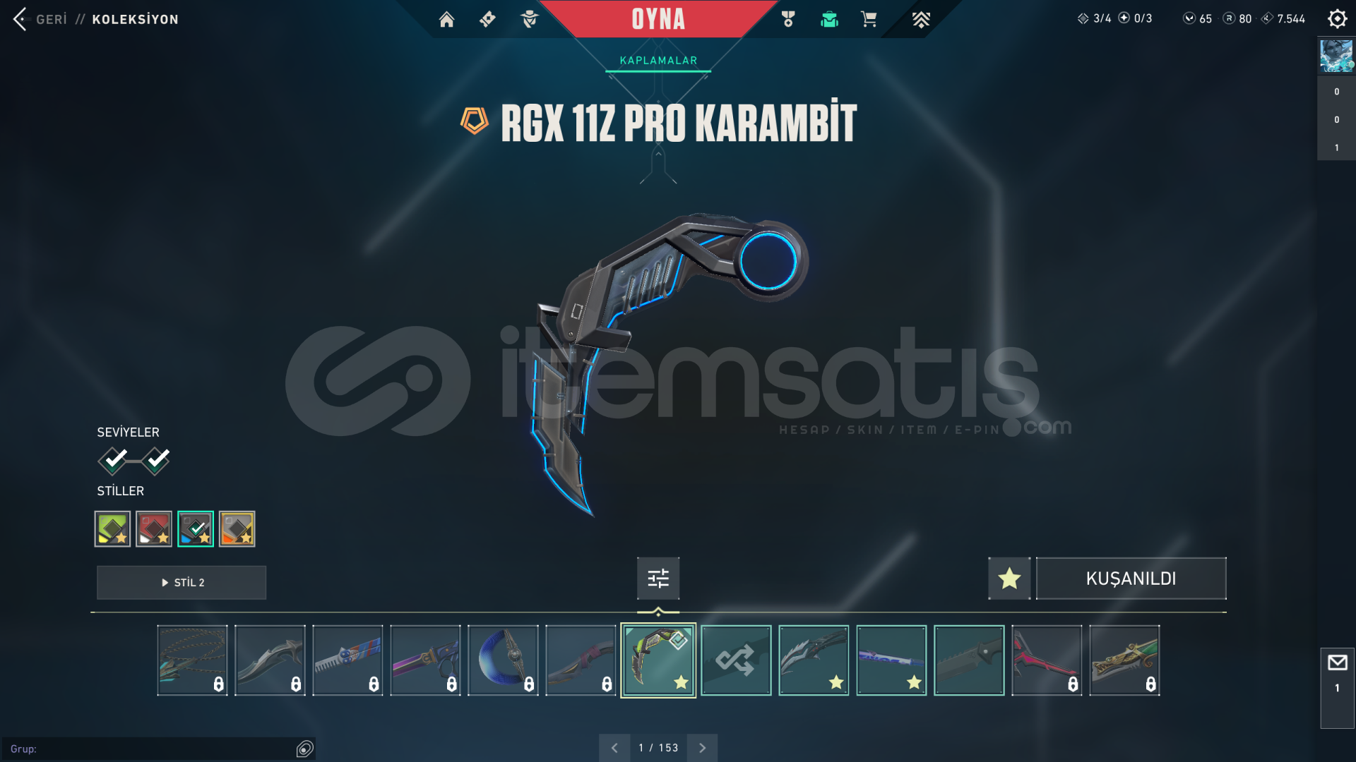 TR | RGX KARAMBİT + 3 VANDAL DOLU KALITELI  TR | RGX KARAMBİT + 3 VANDAL DOLU KALITELI