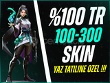 ⭐️[TR SERVER] %100 100-300 SKİN RANDOM HESAP⭐️