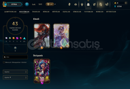 TR SERVER 71 HERO 43 SKİN 186 LVL HESAP