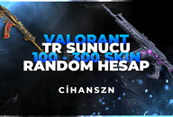 TR Sunucu | 100-300 Skin Valorant Random Hesap
