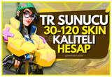 ⭐️TR Sunucu 30-120 Skin Valorant Random Hesap