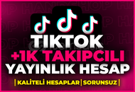 ⭐(TR) TİKTOK 1000 TAKİPÇİLİ YAYINLIK HESAP⭐