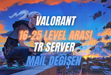 TR UNRANKED MAİL DEĞİŞEN 16-25 LEVEL ARASI