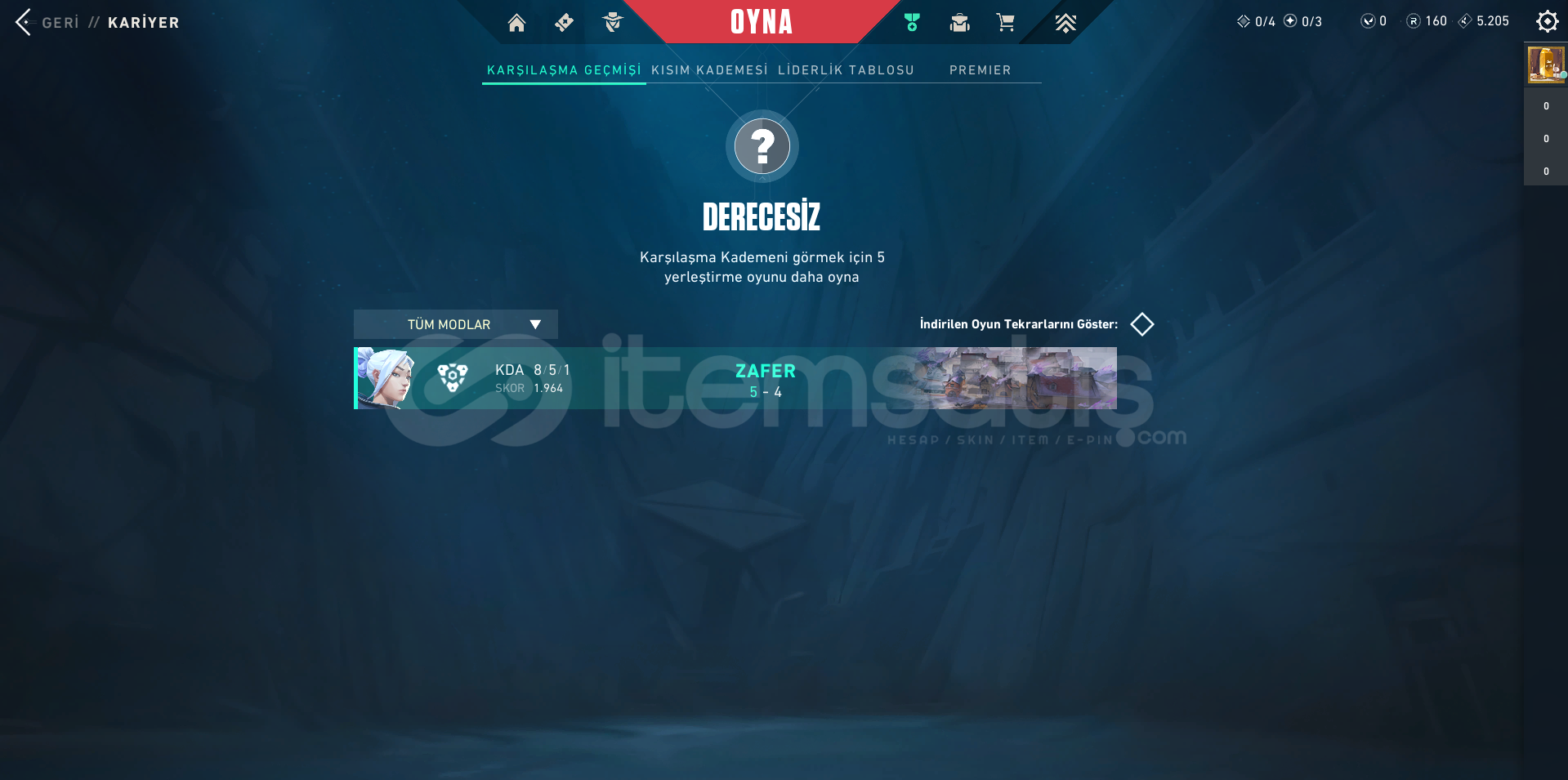 TR - UNRANKED - PEAK DİA 3 - GHOST SKİNİ TR - UNRANKED - PEAK DİA 3 - GHOST SKİNİ