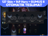 TR1 | 127 Skin + 149 Hero | GÜMÜŞ ELO 