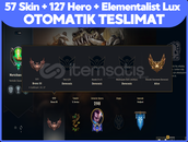 TR1 | 57 Skin + 127 Hero | Elementalist Lux