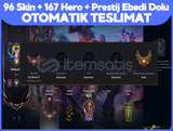 TR1 | 96 Skin + 164 Hero | PRESTIJ + EBEDI