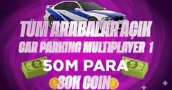 ⚡tüm araçlar + 50m para 30k coin ⚡