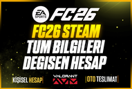 ⭐TÜM BİLGİLERİ DEĞİŞEN FC26 STEAM HESABI ⭐️