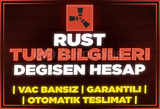 ⭐TÜM BİLGİLERİ DEĞİŞEN RUST STEAM HESABI⭐️