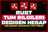 ⭐TÜM BİLGİLERİ DEĞİŞEN RUST STEAM HESABI⭐️