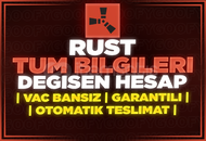 ⭐TÜM BİLGİLERİ DEĞİŞEN RUST STEAM HESABI⭐️