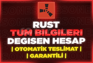 ⭐[TÜM BİLGİLERİ DEĞİŞEN] RUST STEAM HESABI⭐️