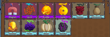 Tüm Meyveler. | King Legacy