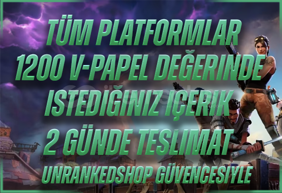 TÜM PLATFORMLAR - 1200 VP DEĞERİNDE HEDİYE TÜM PLATFORMLAR - 1200 VP DEĞERİNDE HEDİYE