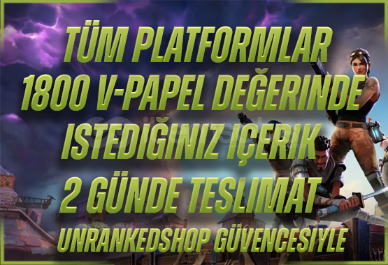TÜM PLATFORMLAR - 1800 VP DEĞERİNDE HEDİYE TÜM PLATFORMLAR - 1800 VP DEĞERİNDE HEDİYE