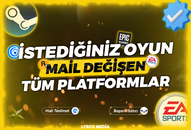 ⭐TÜM PLATFORMLAR İSTEDİĞİNİZ OYUN MAİL DEĞİŞEN⭐