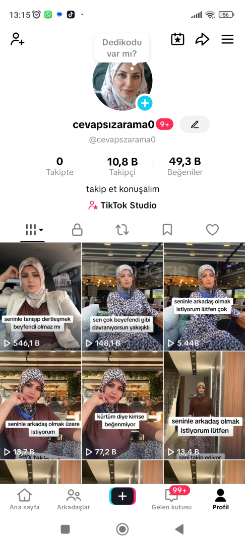 TÜRK 10800 TAKİPÇİLİ 50k beğenili 500K izlenen  TÜRK 10800 TAKİPÇİLİ 50k beğenili 500K izlenen