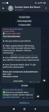 %100 Türk Aktif 11K Telegram Botu + 430 Kanal