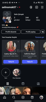 Türk kadın hesabı meta verified aktif