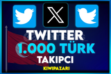⭐️ [TÜRK + GARANTİLİ] 1000 TWİTTER TAKİPÇİ