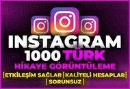 ⭐[TÜRK] INSTAGRAM 1000 HİKAYE GÖRÜNTÜLENME⭐