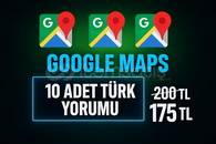 ⭐[TÜRK] KALICI 10 ADET TÜRK GOOGLE MAPS YORUMU