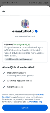 TÜRKİYE HESABI - İNDİRİMLİ META VERİFİED 