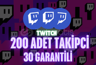 TWİCH GARANTİLİ 200 TAKİPCİ