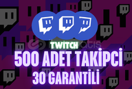 TWİCH GARANTİLİ 500 TAKİPCİ