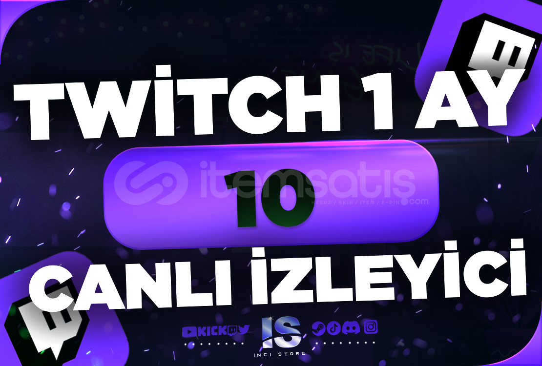 ⭐Twitch 1 Ay Oto 10 Canlı İzleyici⭐ ⭐Twitch 1 Ay Oto 10 Canlı İzleyici⭐