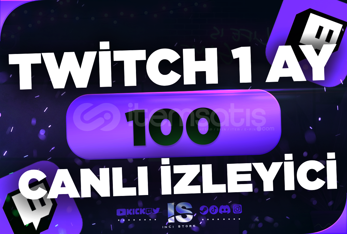 ⭐Twitch 1 Ay Oto 100 Canlı İzleyici⭐ ⭐Twitch 1 Ay Oto 100 Canlı İzleyici⭐