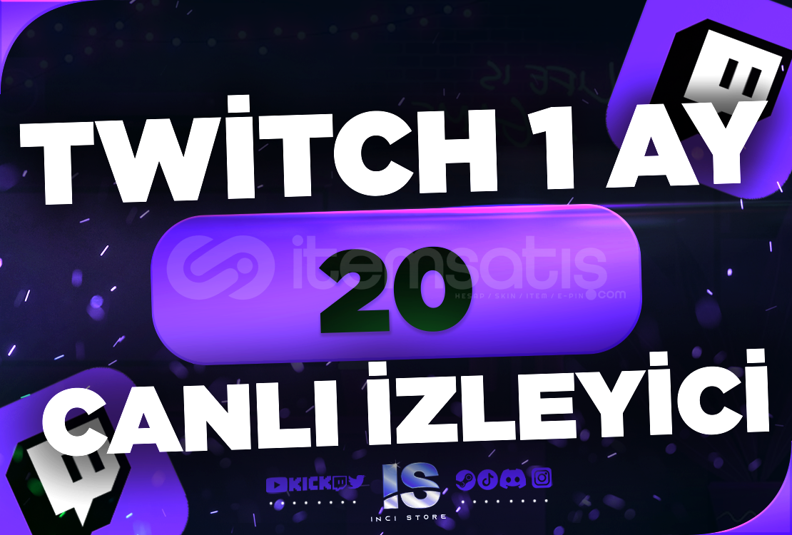 ⭐Twitch 1 Ay Oto 20 Canlı İzleyici⭐ ⭐Twitch 1 Ay Oto 20 Canlı İzleyici⭐