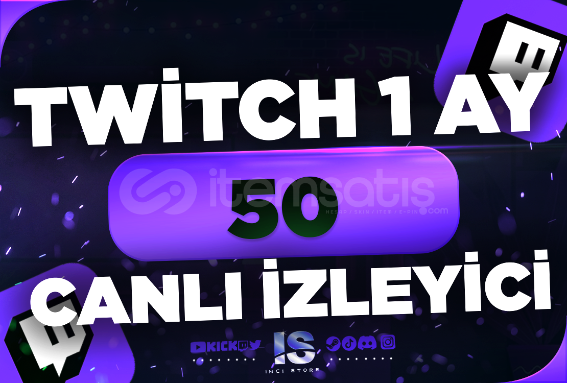 ⭐Twitch 1 Ay Oto 50 Canlı İzleyici⭐ ⭐Twitch 1 Ay Oto 50 Canlı İzleyici⭐
