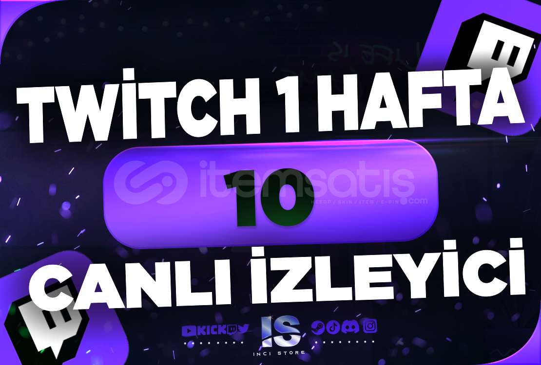 ⭐Twitch 1 Hafta Oto 10 Canlı İzleyici⭐ ⭐Twitch 1 Hafta Oto 10 Canlı İzleyici⭐