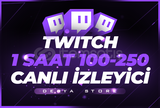 Twitch 1 Saat 100-250 Canlı İzleyici