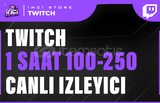 Twitch 1 Saat 100-250 Canlı İzleyici