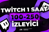 Twitch 1 Saat 100-250 Canlı İzleyici - GELİŞİM 