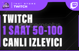 Twitch 1 Saat 50-100 Canlı İzleyici