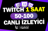 Twitch 1 Saat 50-100 Canlı İzleyici